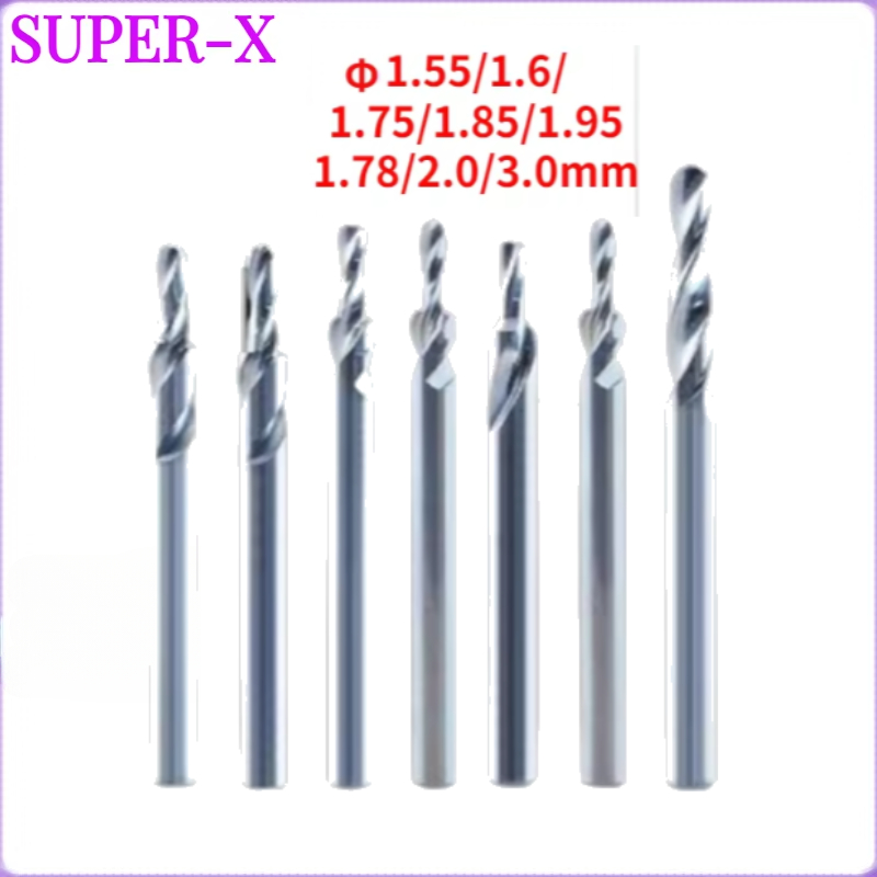 Carbide End Mill - ドリルビット1.55mm, 1.6mm, 1.75mm, 1.85mm, 1.95mm, 1.78mm,