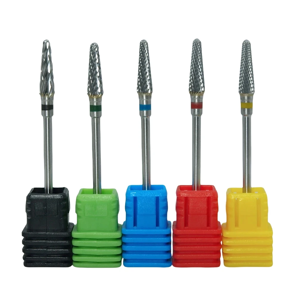 Carbide End Mill - 5 ピース/セットステンレス鋼ドリル極細超硬コーンドリルビット 3/32 インチロータリーバリビット電気ドリルアクセサリー用