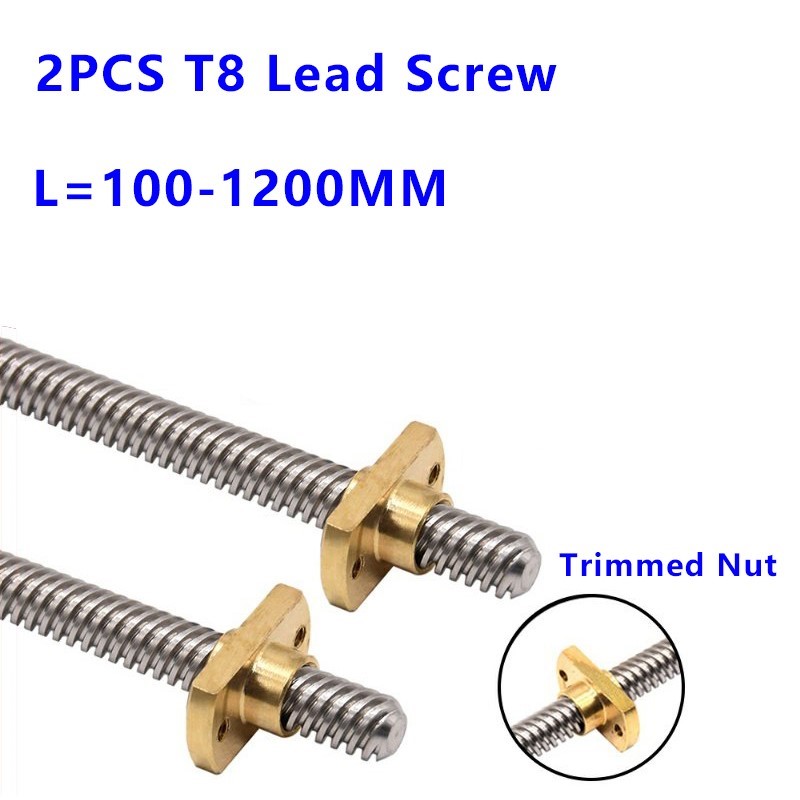 Lead Screw 8Mm - T8 T型台形リードスクリュー 8mm Tr8 リード 1/2/4/6/8/10/12/14