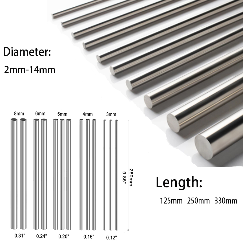 Linear Rod 8Mm - 1/5Pc ステンレス鋼固体丸棒旋盤バーストック詰め合わせ DIY クラフトツール直径 2 ミリメートル