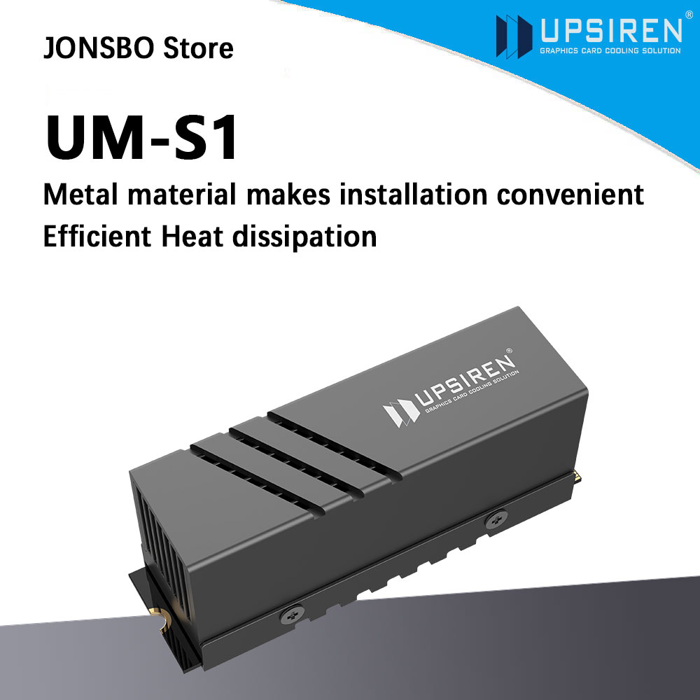 Aluminium Extrusion - UPSIREN UM-S1 2280 ブラック SSD ヒートシンク/アルミニウム合金素材/ヒートシンクフィン/アクティブ冷却/2280