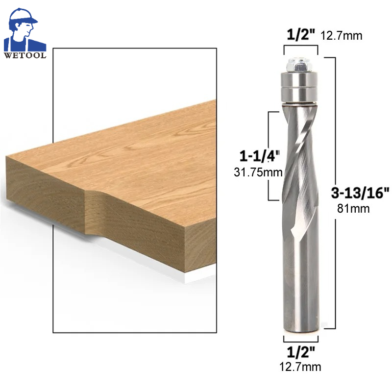 1/2インチ 12mm シャンク フラッシュトリム 超硬ソリ - Cnc Bits のレビューと価格