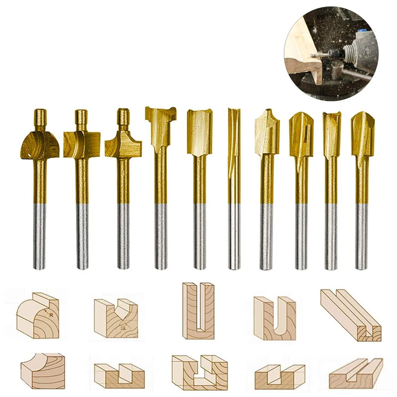 木工用ルータービット HSS ミリングカッター ドレメルロー - End Mill Set のレビューと価格