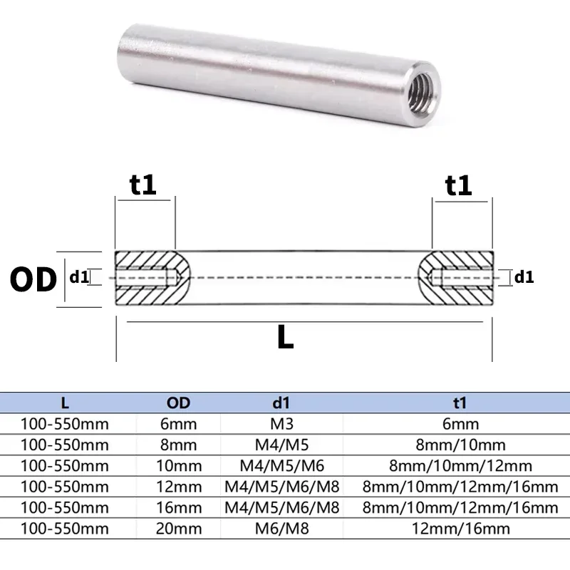 ネジ付き光学シャフト,2エンド,m3,m5,m6,m8,ネジ - Linear Rod 8Mm のレビューと価格