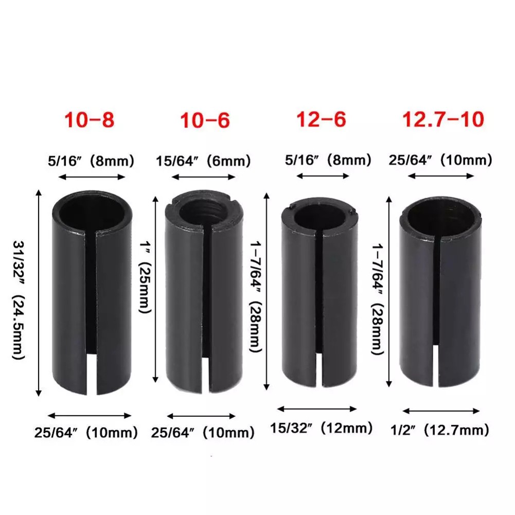 ルータービットアダプターコレット6 6.35 8 10 12 - End Mill のレビューと価格