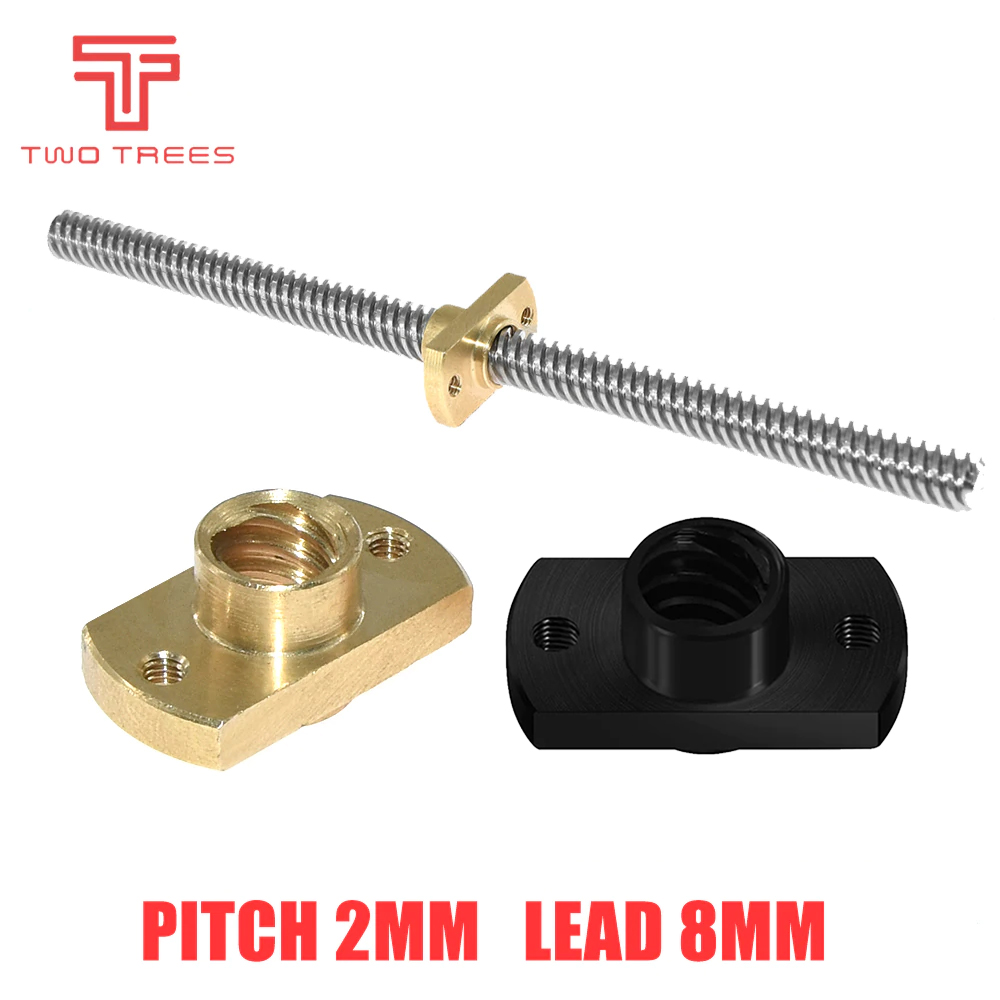 T8リードスクリューナット ピッチ2mm リード8mm 真鍮 - Lead Screw 8Mm のレビューと価格