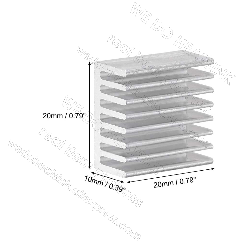 シルバースクエアサーマルステッカー20x20x6mm,熱接着 - Aluminium Extrusion のレビューと価格