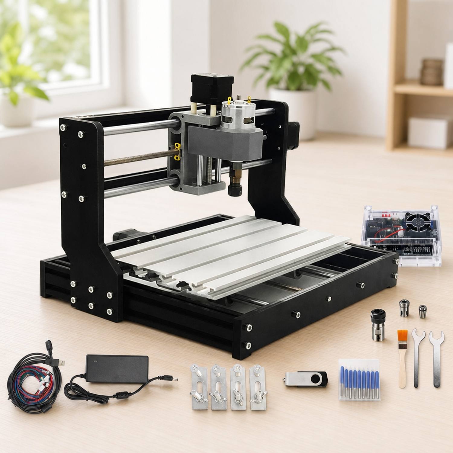 3軸3018-PRO CNCルーター ミニデスクトップフライ - 3018 Cnc のレビューと価格
