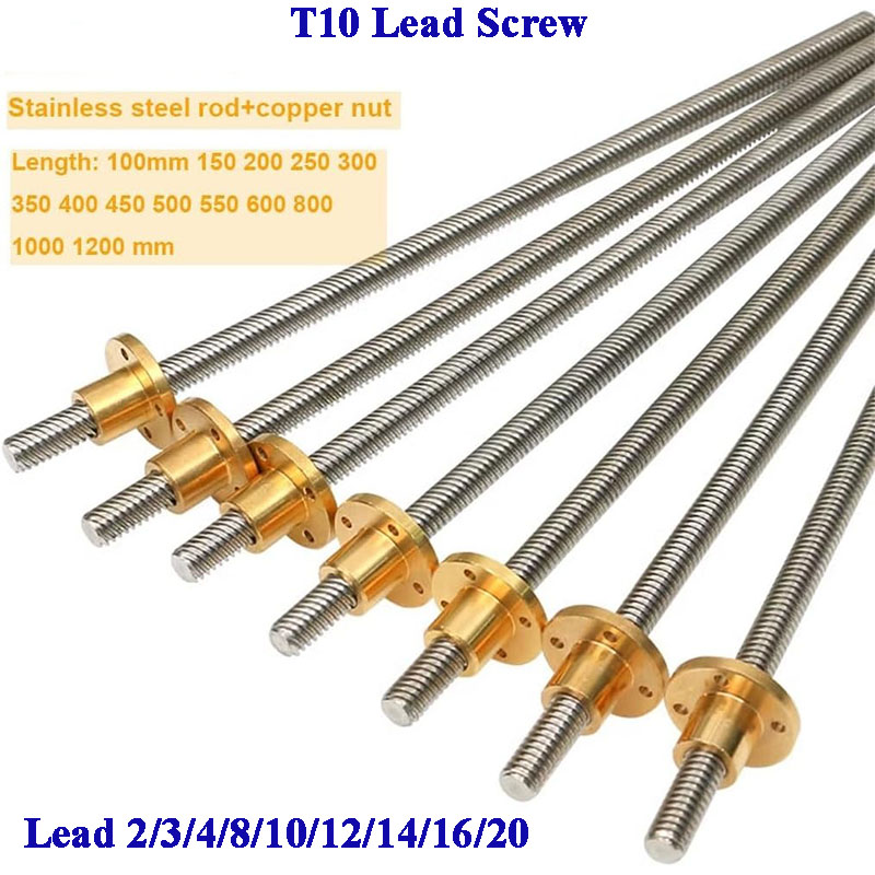 T10リードスクリュー 304ステンレス鋼 Tr10 リード - Lead Screw 8Mm のレビューと価格