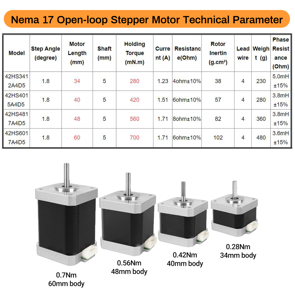 Nema17 ステッピングモーター 42 モーター 4 リー - Stepper Motor Nema17 のレビューと価格
