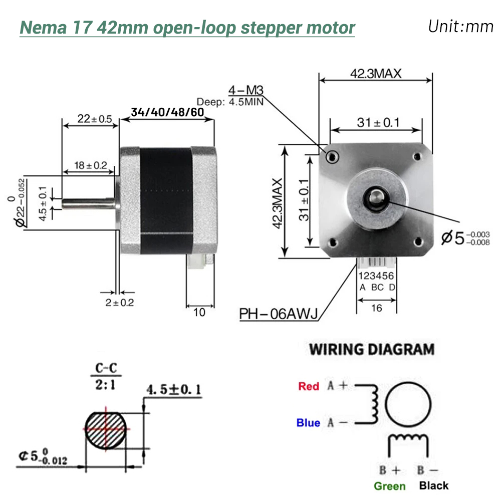 Nema17 ステッピングモーター 42 モーター 4 リー - Stepper Motor Nema17 のレビューと価格