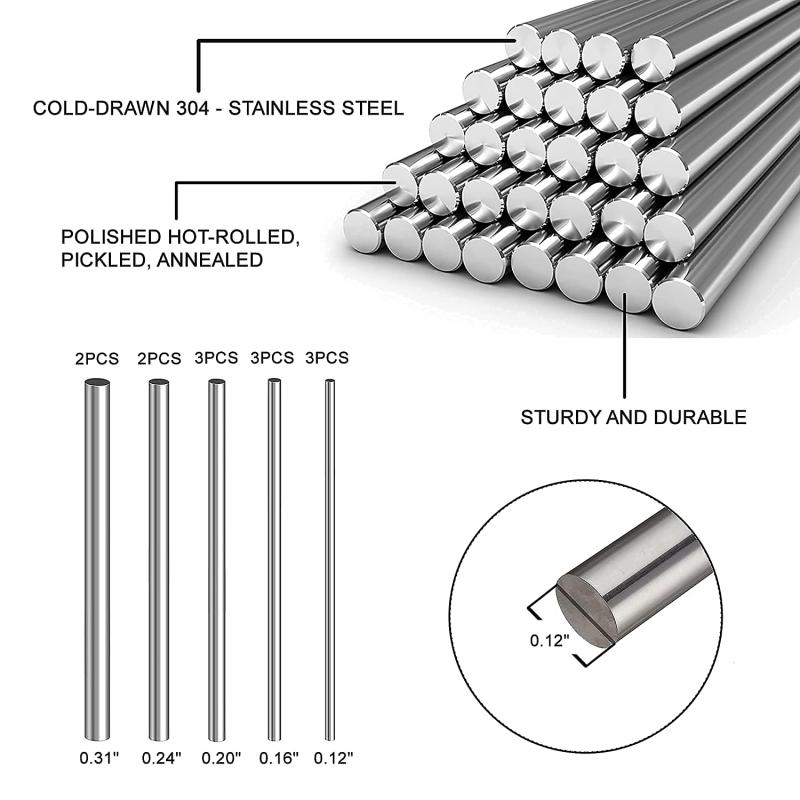 1/5Pc ステンレス鋼固体丸棒旋盤バーストック詰め合わせ  - Linear Rod 8Mm のレビューと価格